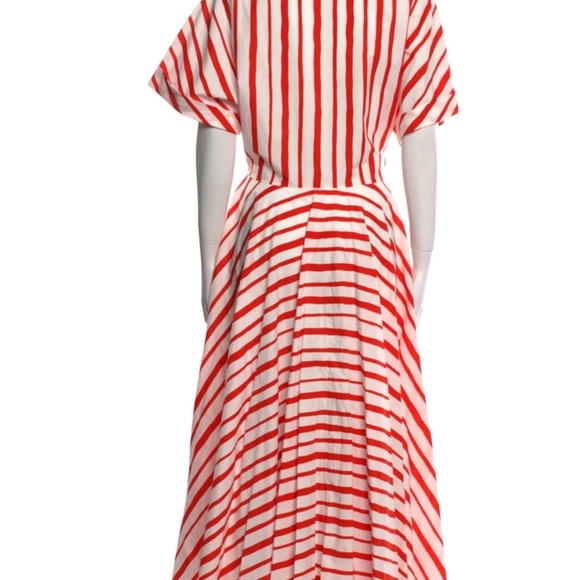 Like New MARTIN GRANT Red and White Striped Maxi Dress. Size 36 / 2 US - Picture 3 of 11